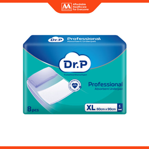 Dr. P Professional Absorbent Underpad Size XL 60x90cm 8's