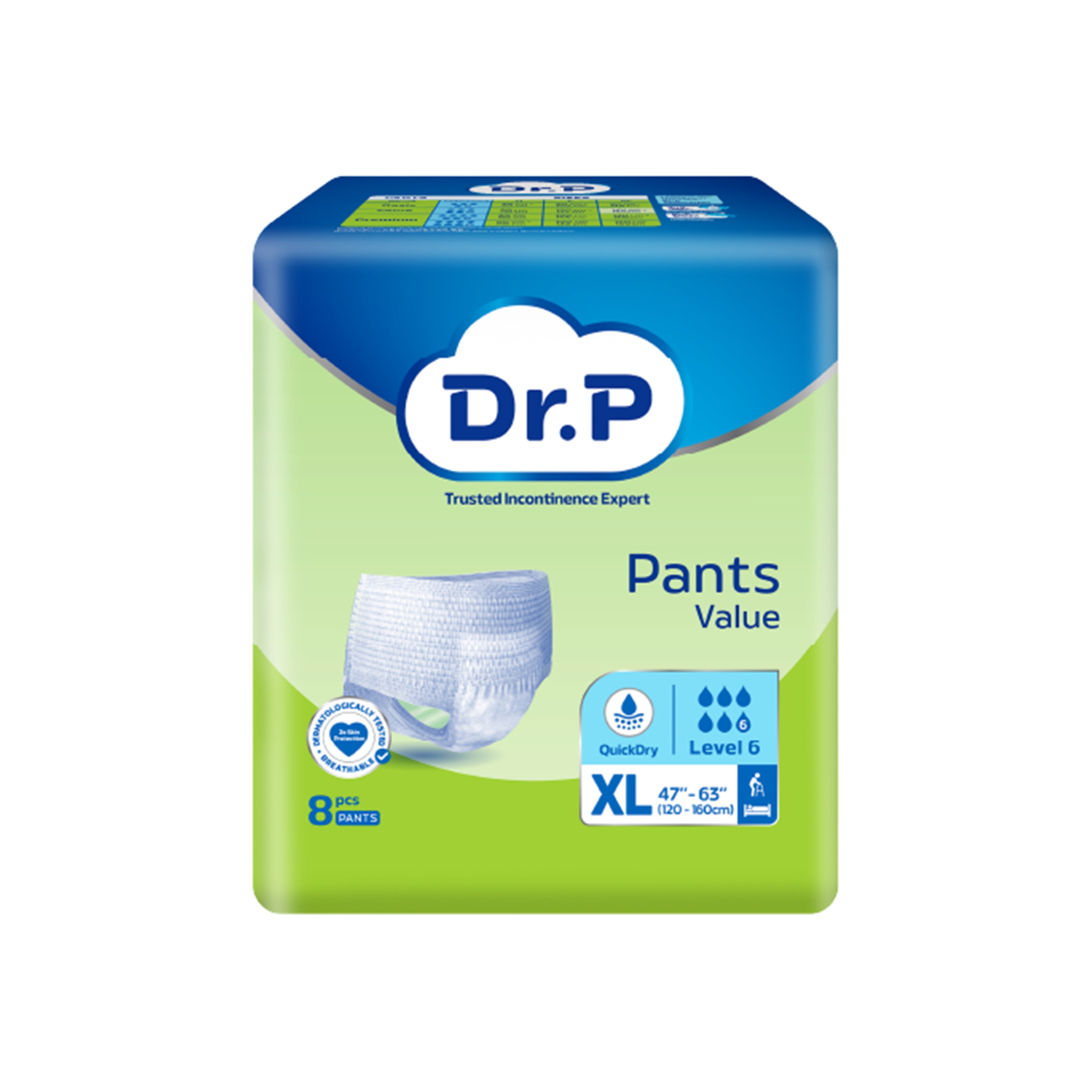 Dr. P Value Adult Pants Size XL 8's (120-160cm / 47-63 inches)