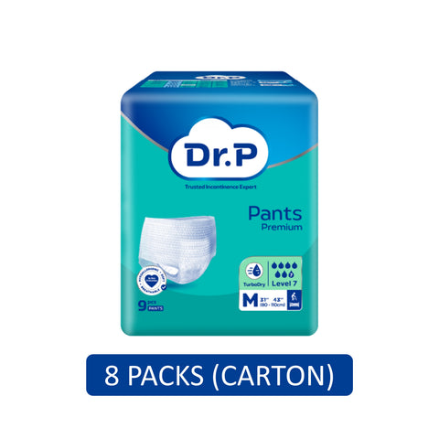 Dr. P Premium Adult Pants Size M 9's (80-110cm / 31-43 inches) [8 Packs/Carton]