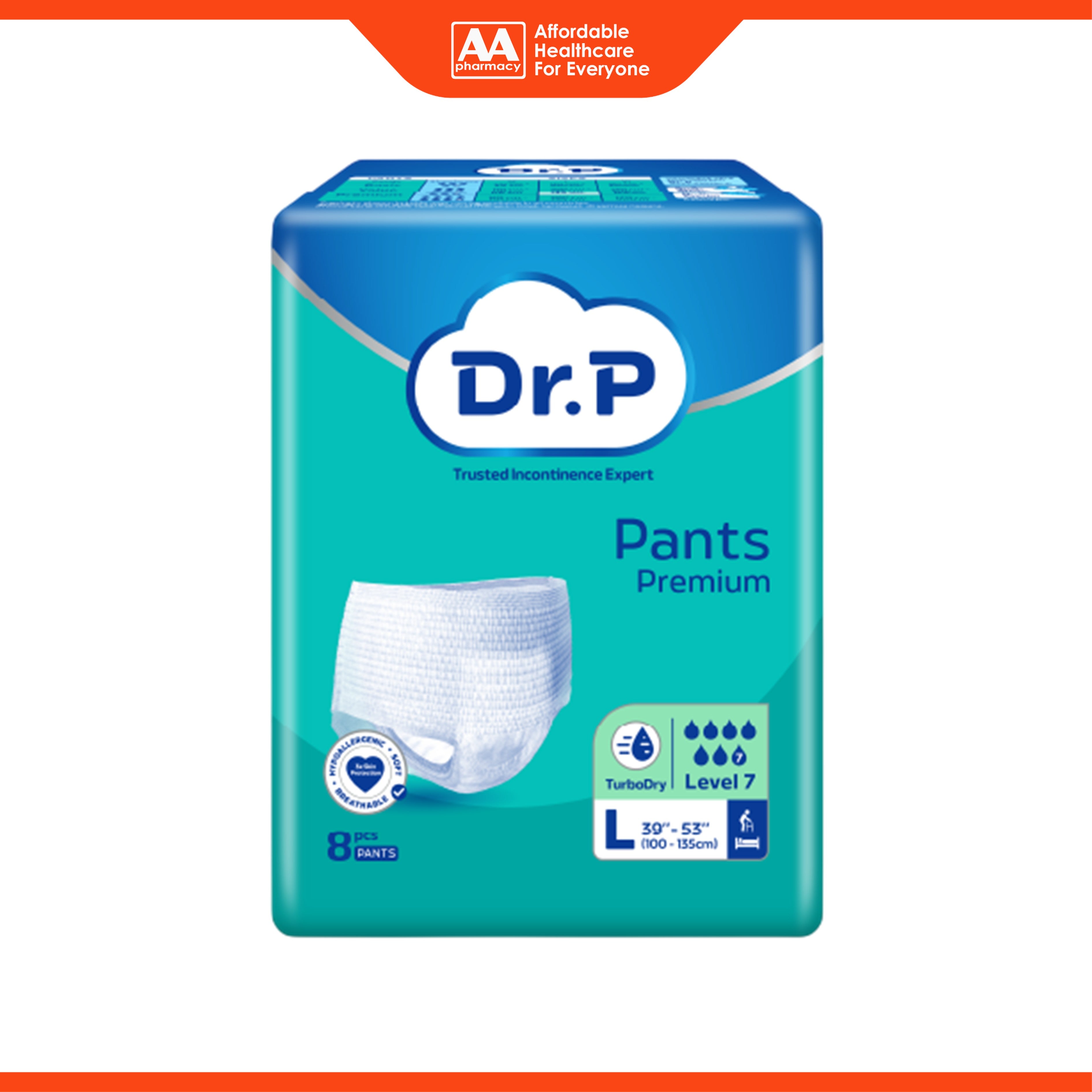 Dr. P Premium Adult Pants Size L 8's (100-135cm / 39-53 inches)
