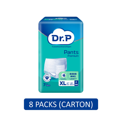 Dr. P Premium Adult Pants Size XL 7's (120-160cm / 47-63 inches) [8 Packs/Carton]