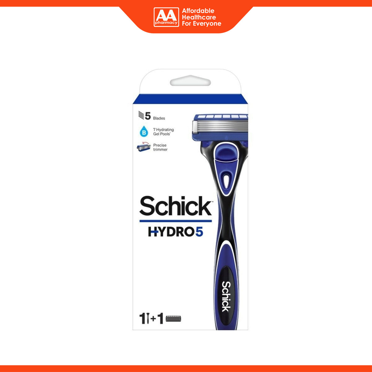 Hydro Razor Handles Schick Hydro 5 Razor Kit 1's (1 Handle, 1 Cartridge) – AA Pharmacy