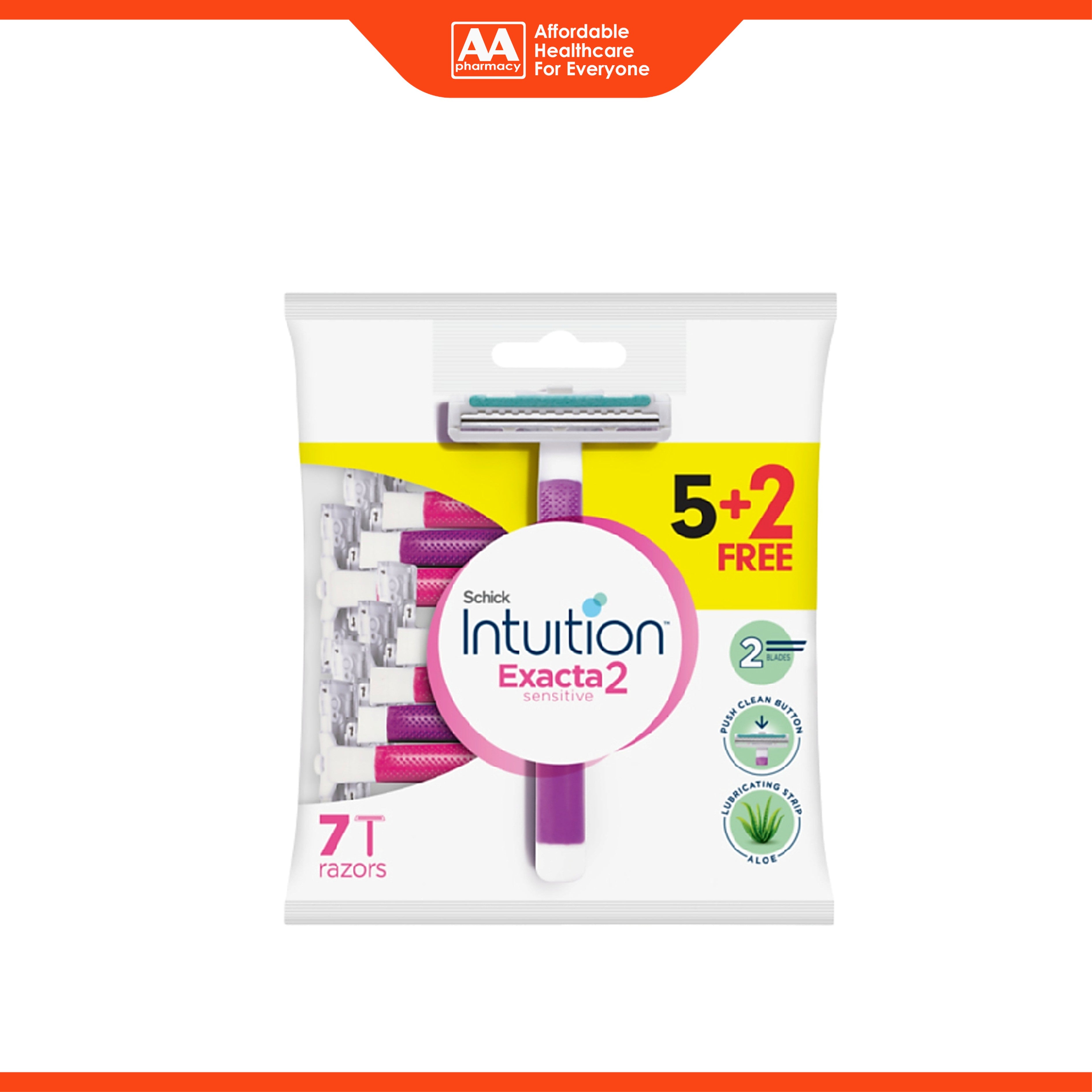 Schick Intuition Exacta 2 Sensitive Women Razor 5+2's