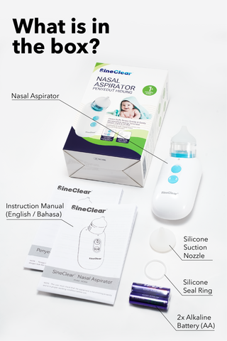 SineClear Nasal Aspirator (For Babies 1+ Months) [6 Months Warranty]