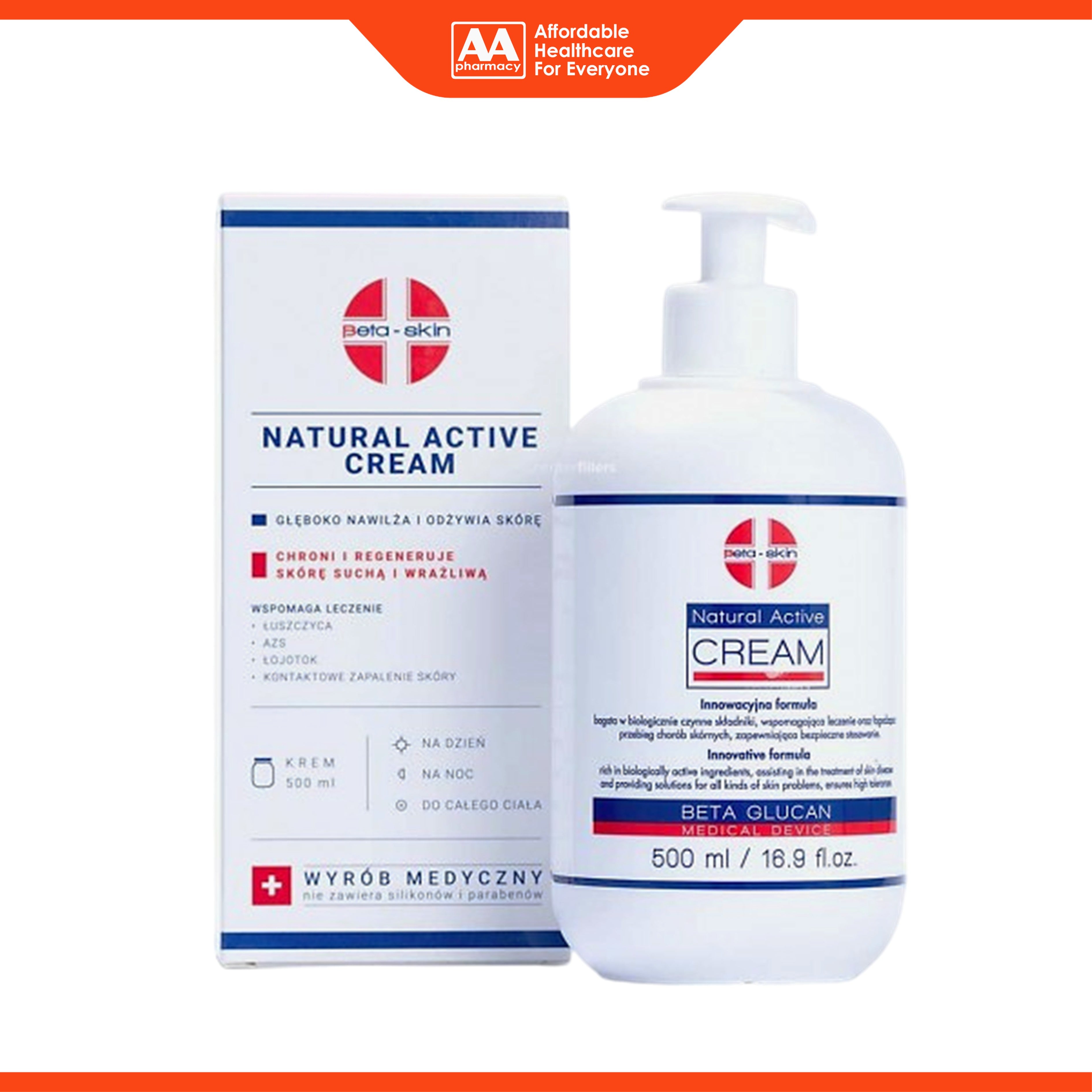 Beta-Skin Natural Active Cream 500mL