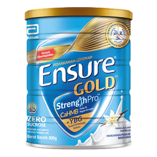 Abbott Ensure Gold StrengthPro Zero Sucrose Complete Nutrition Drink 800g (Vanilla Flavour)
