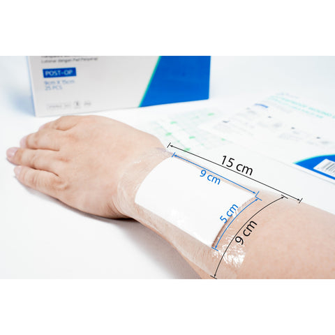 A-Care Waterproof Wound Dressing (Transparent with Absorbent Pad) Size 9cm x 15cm 25's