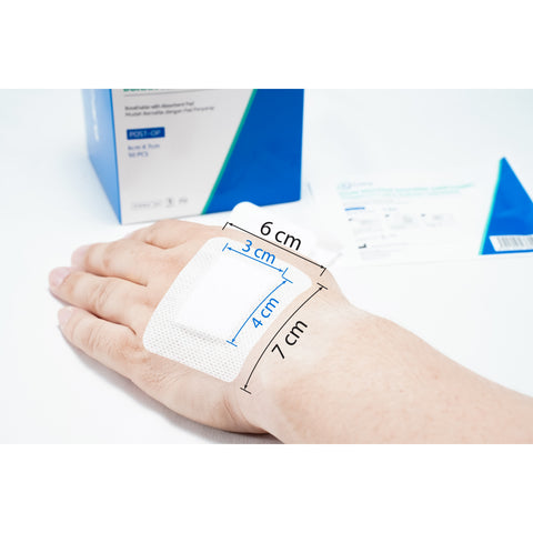 A-Care Non Woven Wound Dressing (Breathable with Absorbent Pad) Size 6cm x 7cm 50's