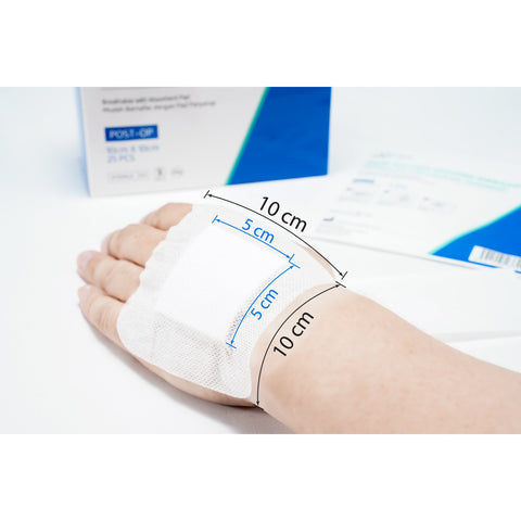 A-Care Non Woven Wound Dressing (Breathable with Absorbent Pad) Size 10cm x 10cm 25's