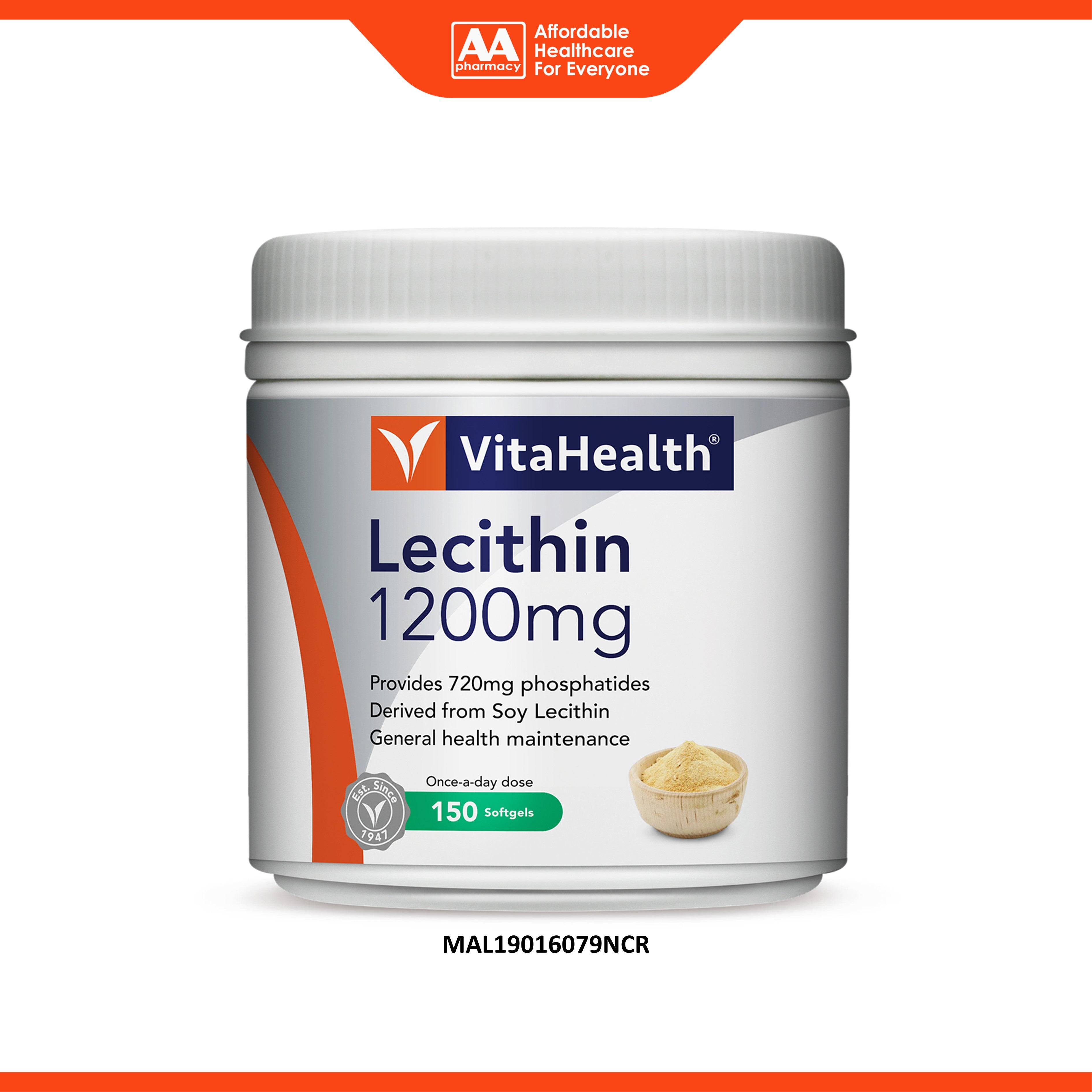 VitaHealth Lecithin 1200mg Softgel 150's
