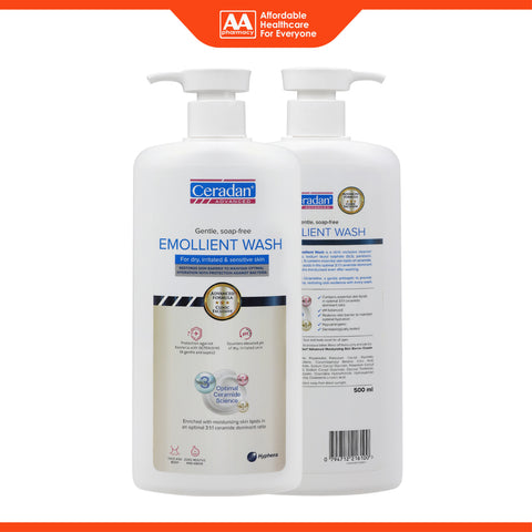 Ceradan Advanced Gentle, Soap-Free Emollient Wash 500mL