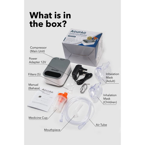 Acurac Compression Nebulizer (Model: CNB69009) [1 Year Warranty]