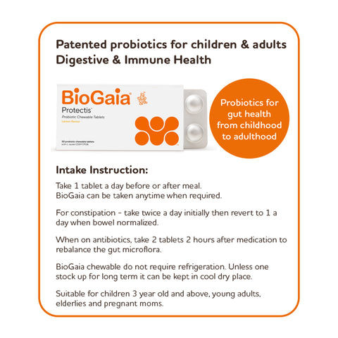 BioGaia Protectis Probiotic Chewable Tablet 3x10's (Lemon Flavour)