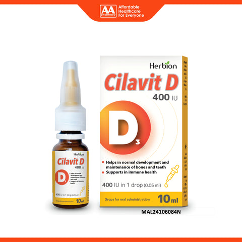 Herbion Cilavit D (Vitamin D3) 400 IU Drop 10mL