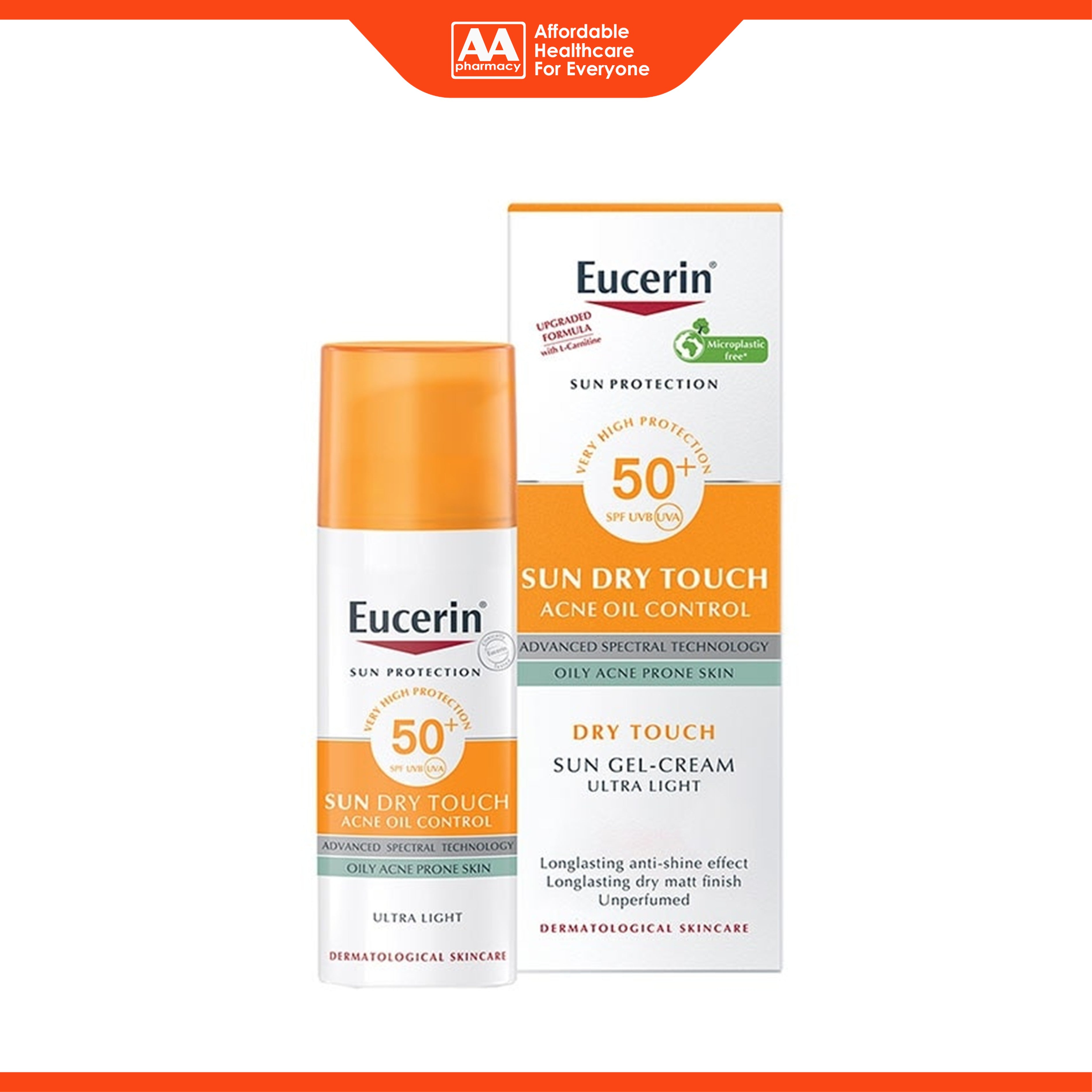Eucerin Sun Dry Touch Acne Oil Control Gel-Cream (Ultra Light) SPF50+ 50mL