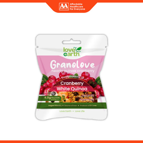 Love Earth Granolove Hearty Quinoa Cranberry 35g