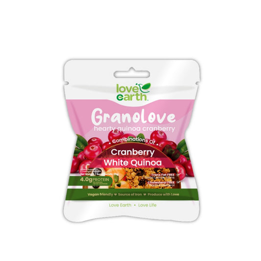 Love Earth Granolove Hearty Quinoa Cranberry 35g