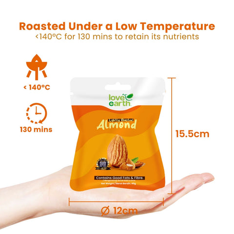Love Earth Lightly Roasted Almond 40g [Snack Pack]