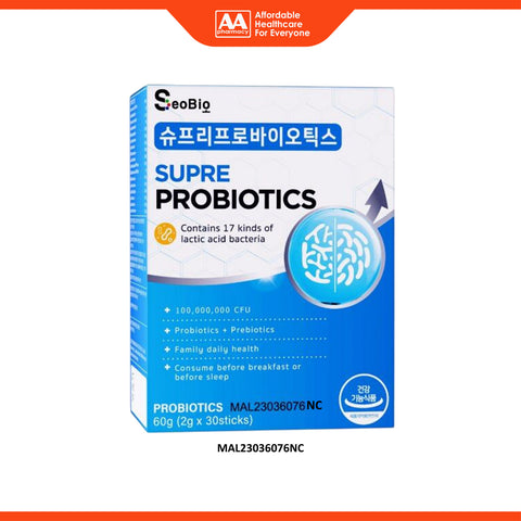 Supre Probiotics (+ Prebiotics) Sachet 2gx30's