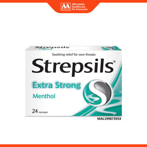Strepsils Extra Strong Sore Throat Lozenges 24's (Menthol)