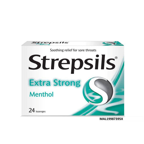 Strepsils Extra Strong Sore Throat Lozenges 24's (Menthol)