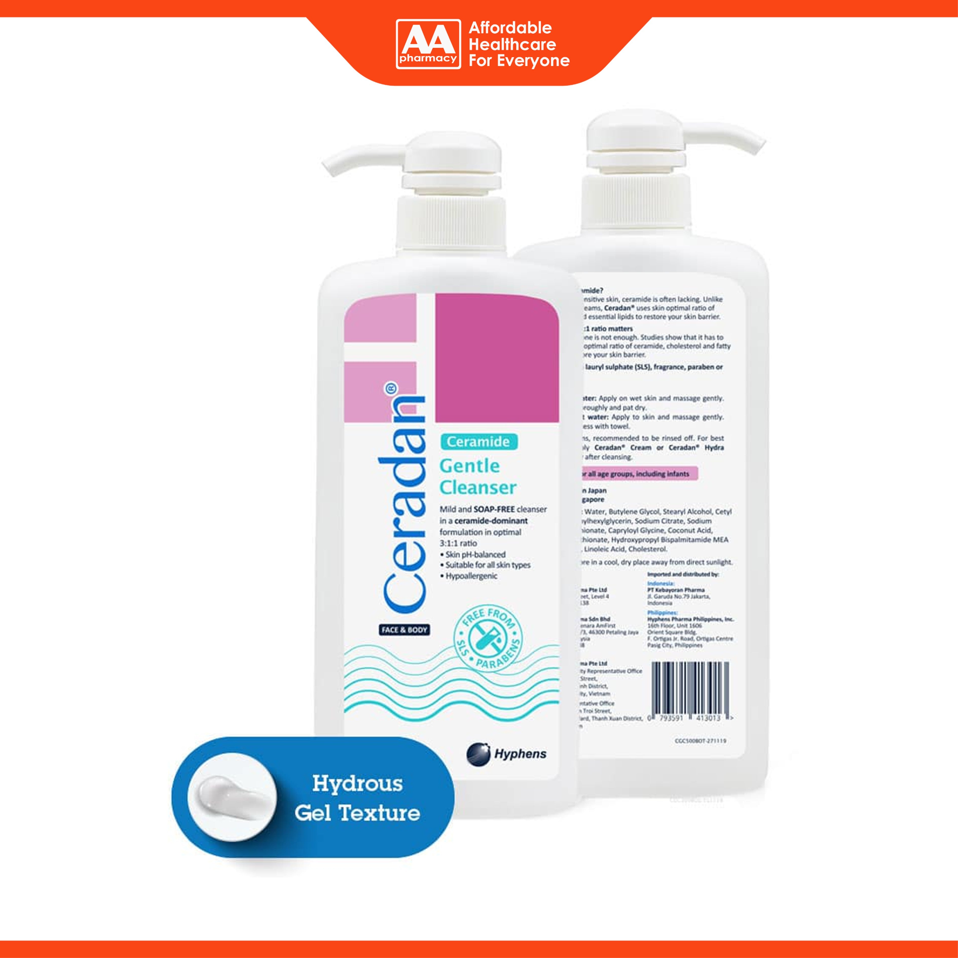 Ceradan Ceramide Gentle Cleanser 280mL
