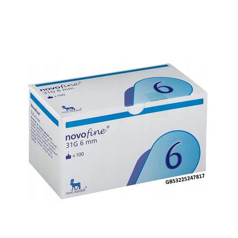 NovoFine Insulin Pen Needle (31G, 6mm) 100's