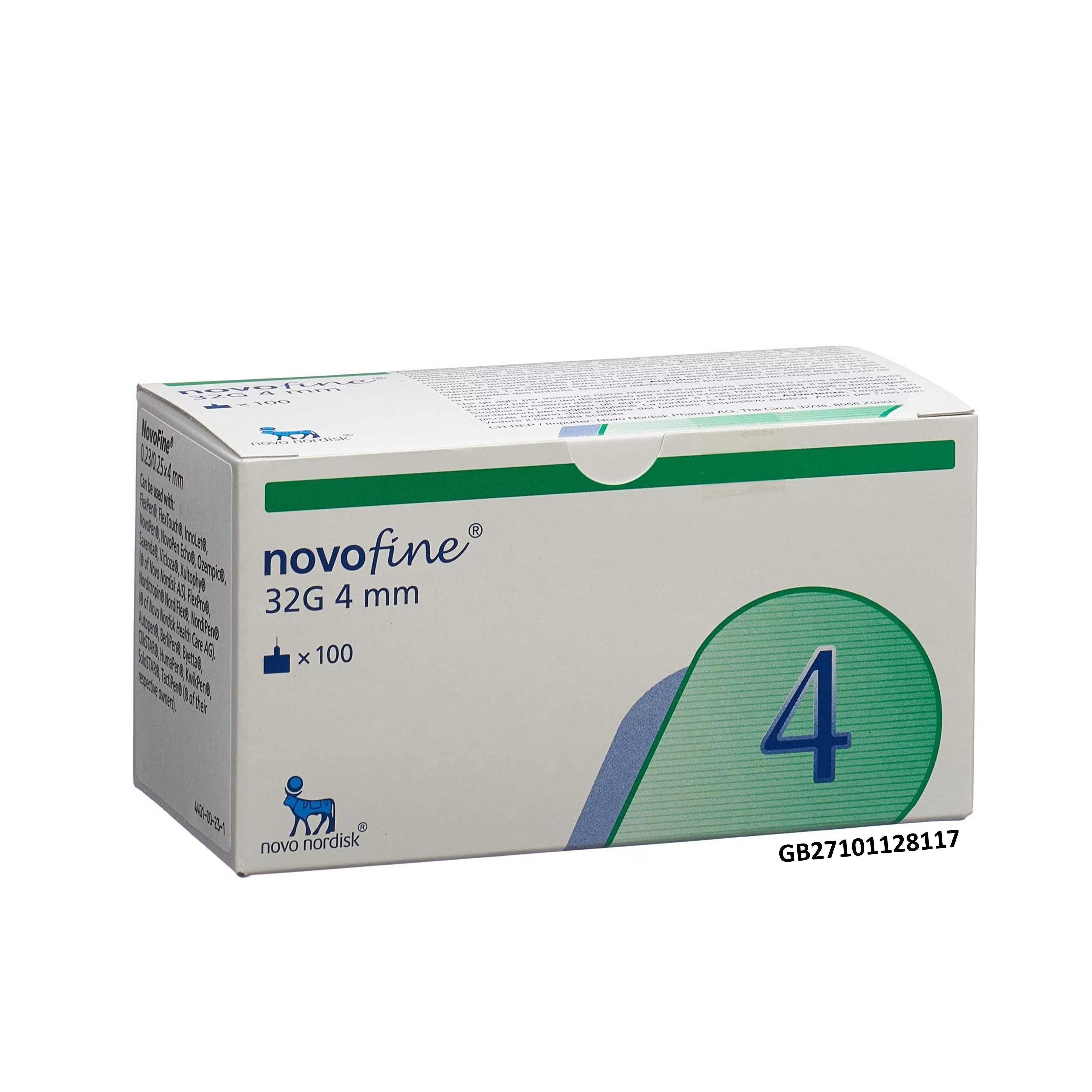 NovoFine Insulin Pen Needle (32G, 4mm) 100's