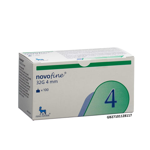 NovoFine Insulin Pen Needle (32G, 4mm) 100's