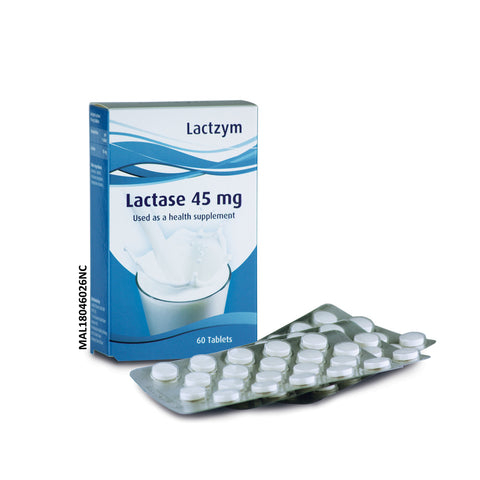 Lactzym Lactase 45mg Tablet 60's (Lactose Intolerance)