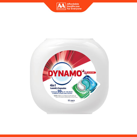 Dynamo 4 in 1 Laundry Capsule 10mL (Eau De Rose) 52's