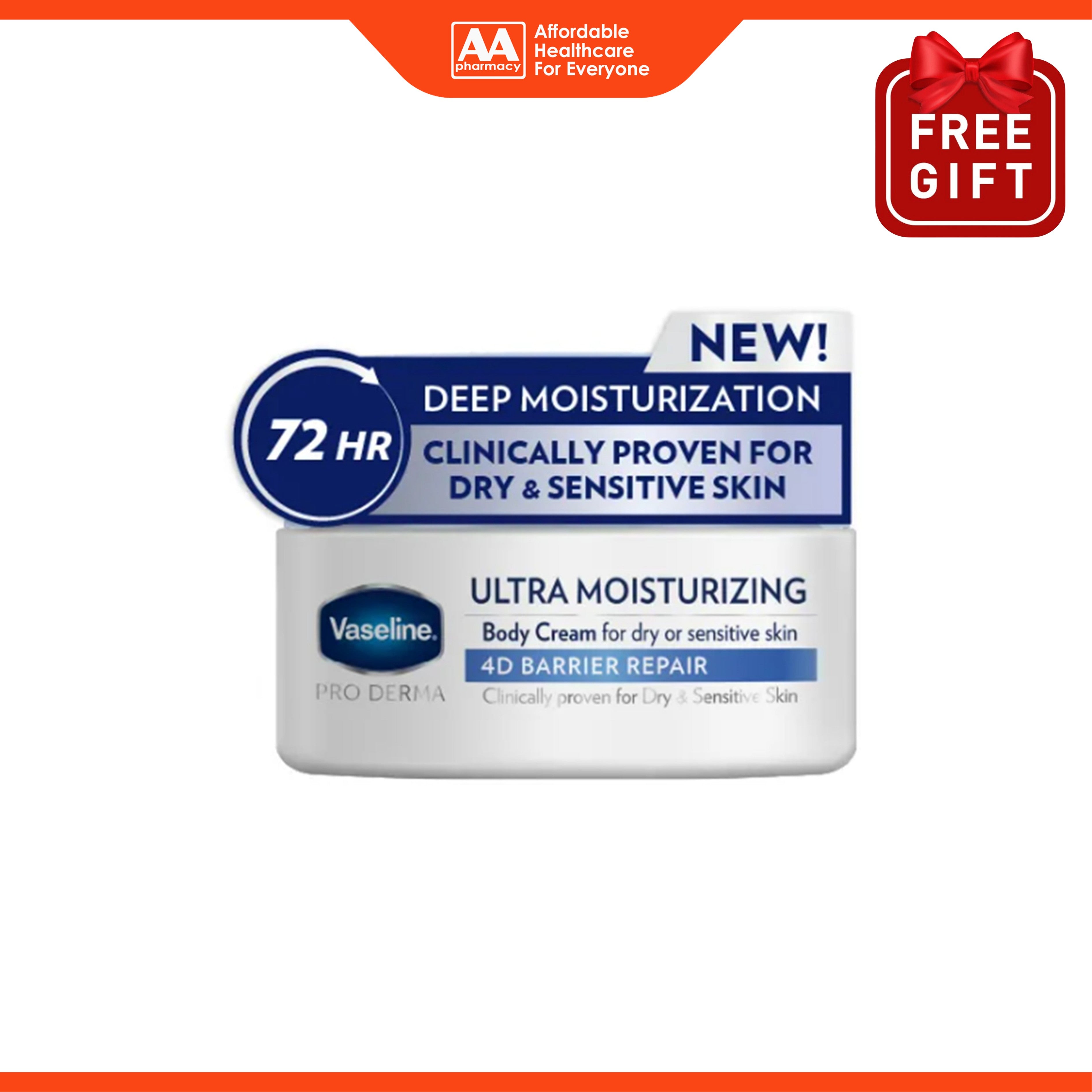 AA FREE GIFT: Vaseline Pro Derma Ultra Moisturizing Body Cream 30g