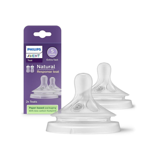 Philips Avent Natural Response Teat (5, Extra Fast / SCY965/02) 2's