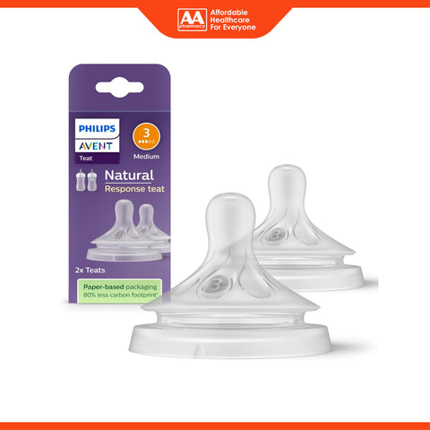 Philips Avent Natural Response Teat (3, Medium / SCY963/02) 2's