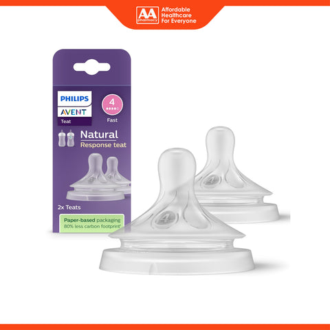 Philips Avent Natural Response Teat (4, Fast / SCY964/02) 2's