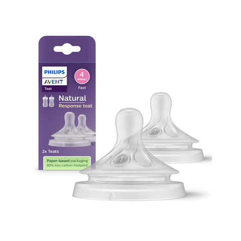 Philips Avent Natural Response Teat (4, Fast / SCY964/02) 2's