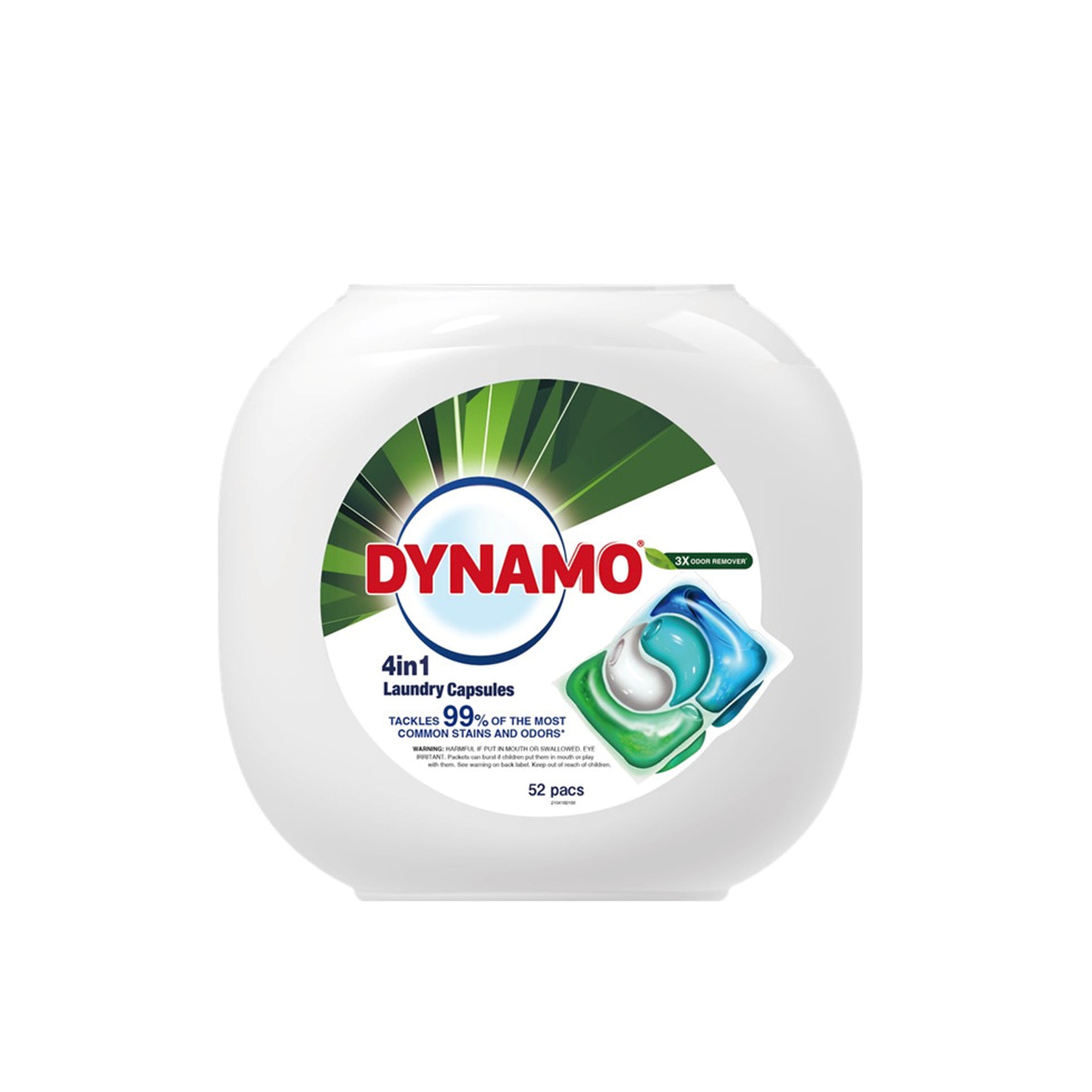 Dynamo 4 in 1 Laundry Capsule 10mL (3X Odor Remover) 52's