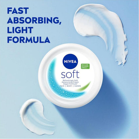 Nivea Soft Moisturizing Cream (For Face, Body and Hands) 375mL