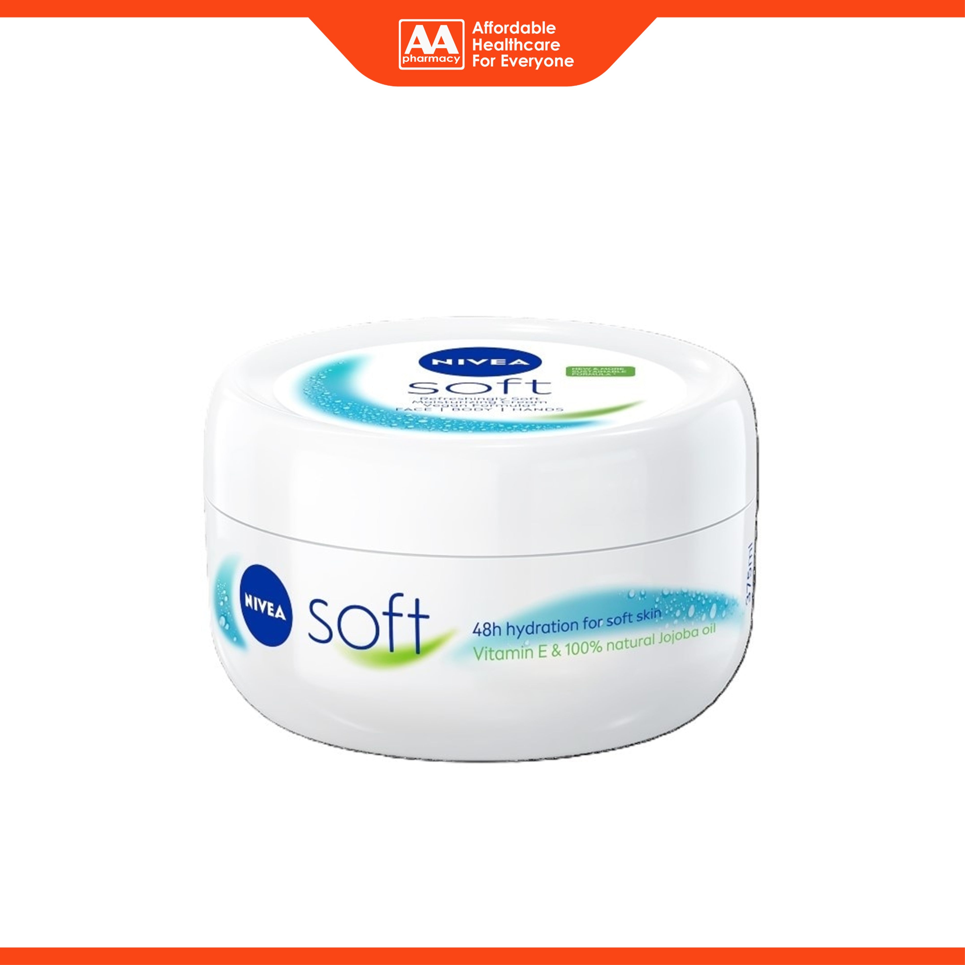 Nivea Soft Moisturizing Cream (For Face, Body and Hands) 375mL