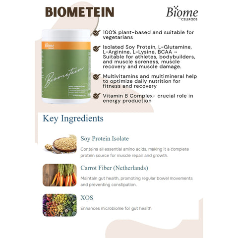 Biome Biometein (Mixed Isolated Soy Protein with Carrot Fiber) 350g