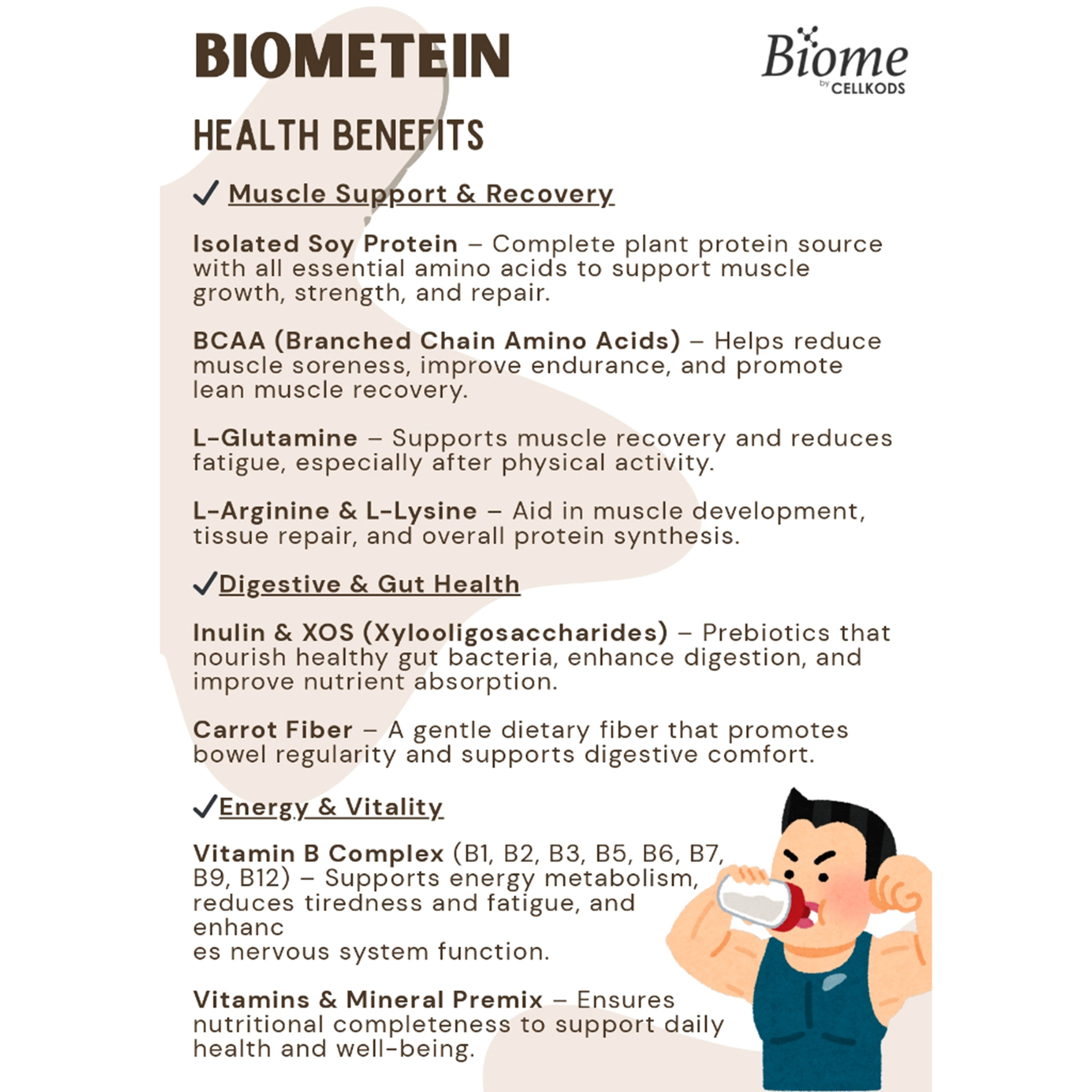 Biome Biometein (Mixed Isolated Soy Protein with Carrot Fiber) 350g