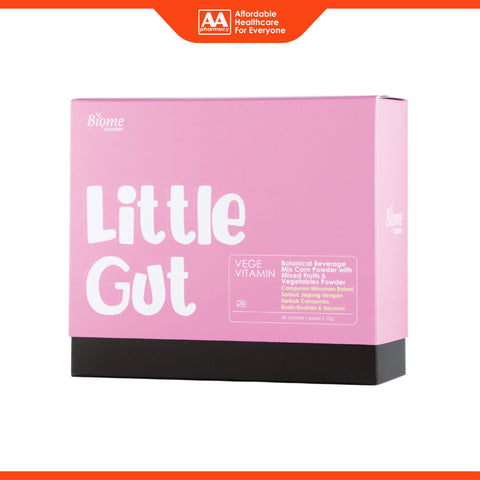 Biome Little Gut Vege Vitamin (Botanical Beverage Mix Corn Powder with Mixed Fruits and Vegetables Powder) Sachet 12gx30's