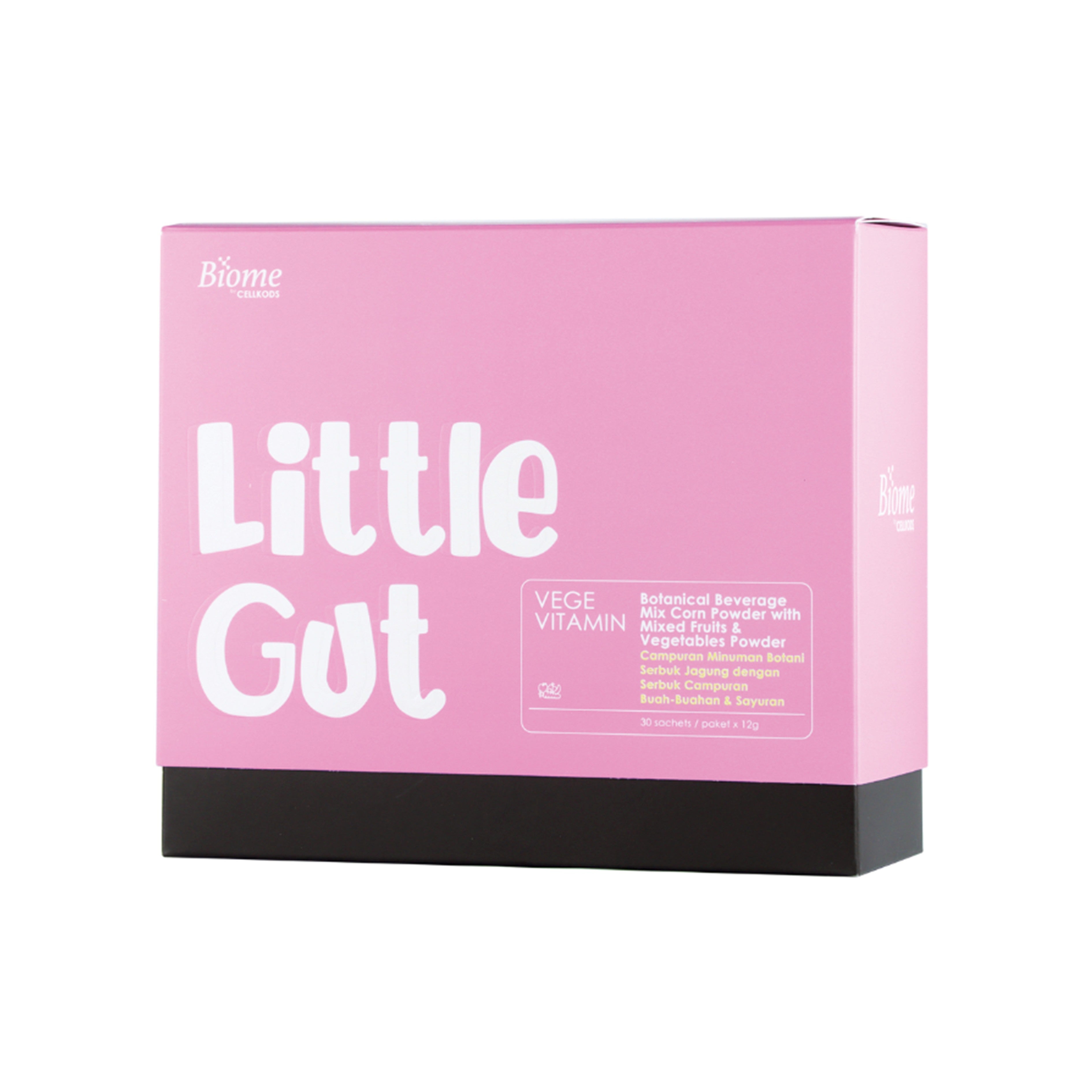 Biome Little Gut Vege Vitamin (Botanical Beverage Mix Corn Powder with Mixed Fruits and Vegetables Powder) Sachet 12gx30's