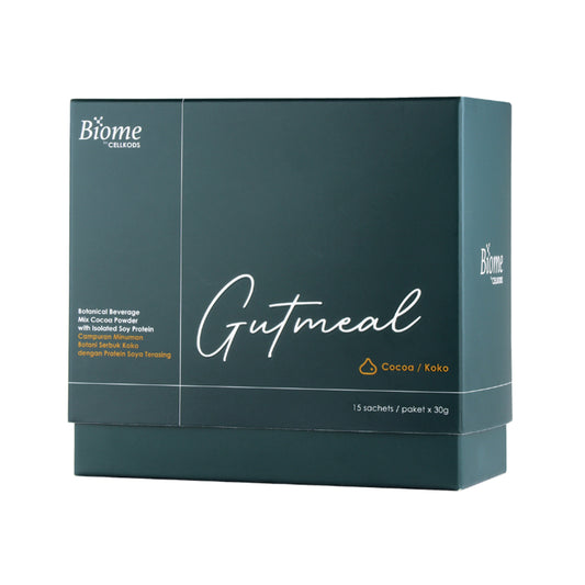Biome Gutmeal (Botanical Beverage Mix Cocoa Powder with Isolated Soy Protein) Sachet 30gx15's (Cocoa Flavour)