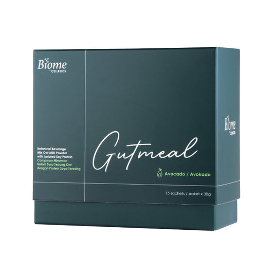 Biome Gutmeal (Botanical Beverage Mix Oat Milk Powder with Isolated Soy Protein) Sachet 30gx15's (Avocado Flavour)