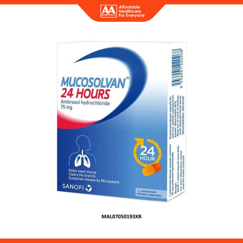 Mucosolvan 24 Hours (Ambroxol Hydrochloride) 75mg Sustained-Release Capsule 50's