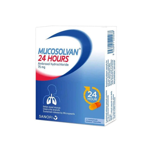Mucosolvan 24 Hours (Ambroxol Hydrochloride) 75mg Sustained-Release Capsule 50's