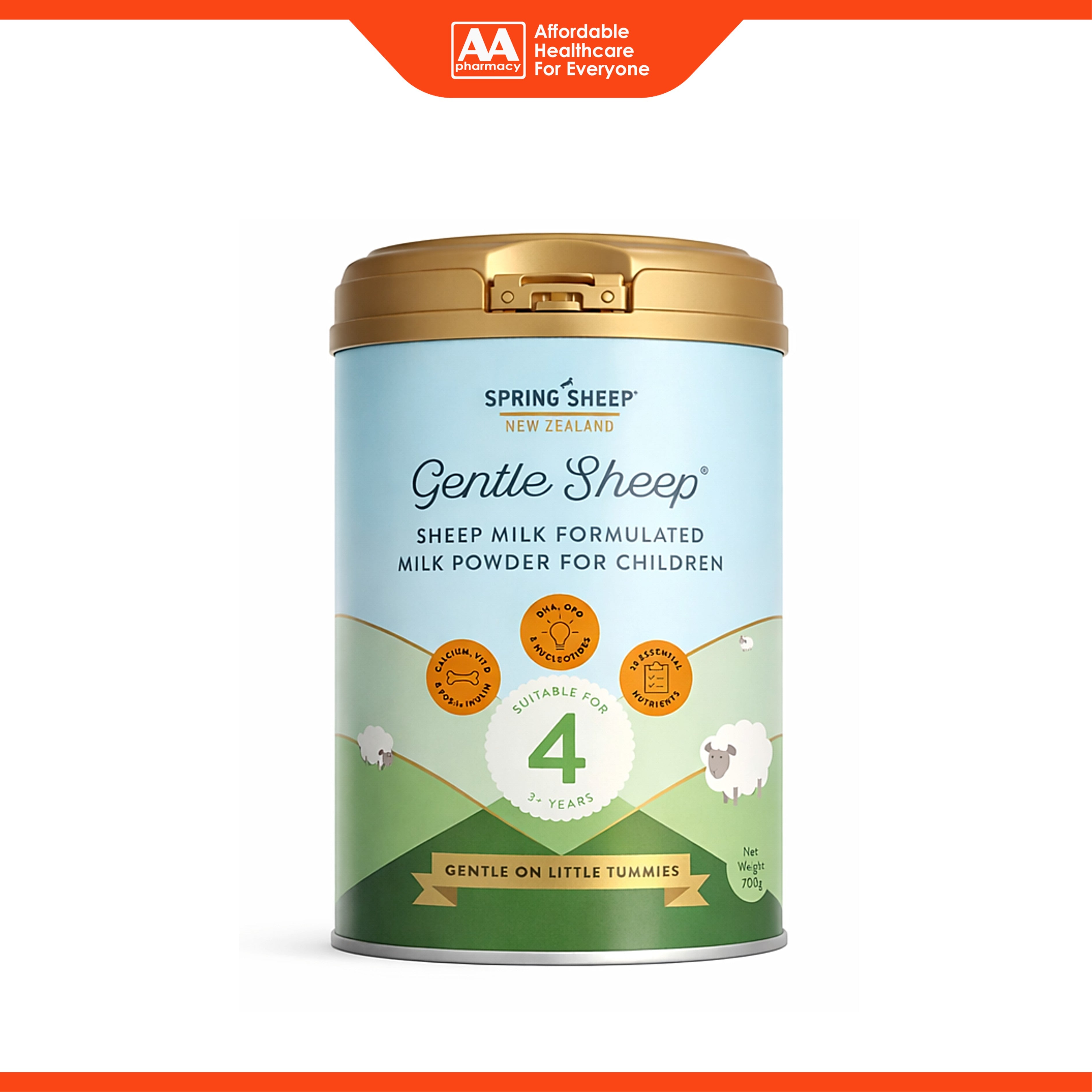 Spring Sheep New Zealand Gentle Sheep Milk Powder Step 4 700g (For Children 3+ Years)