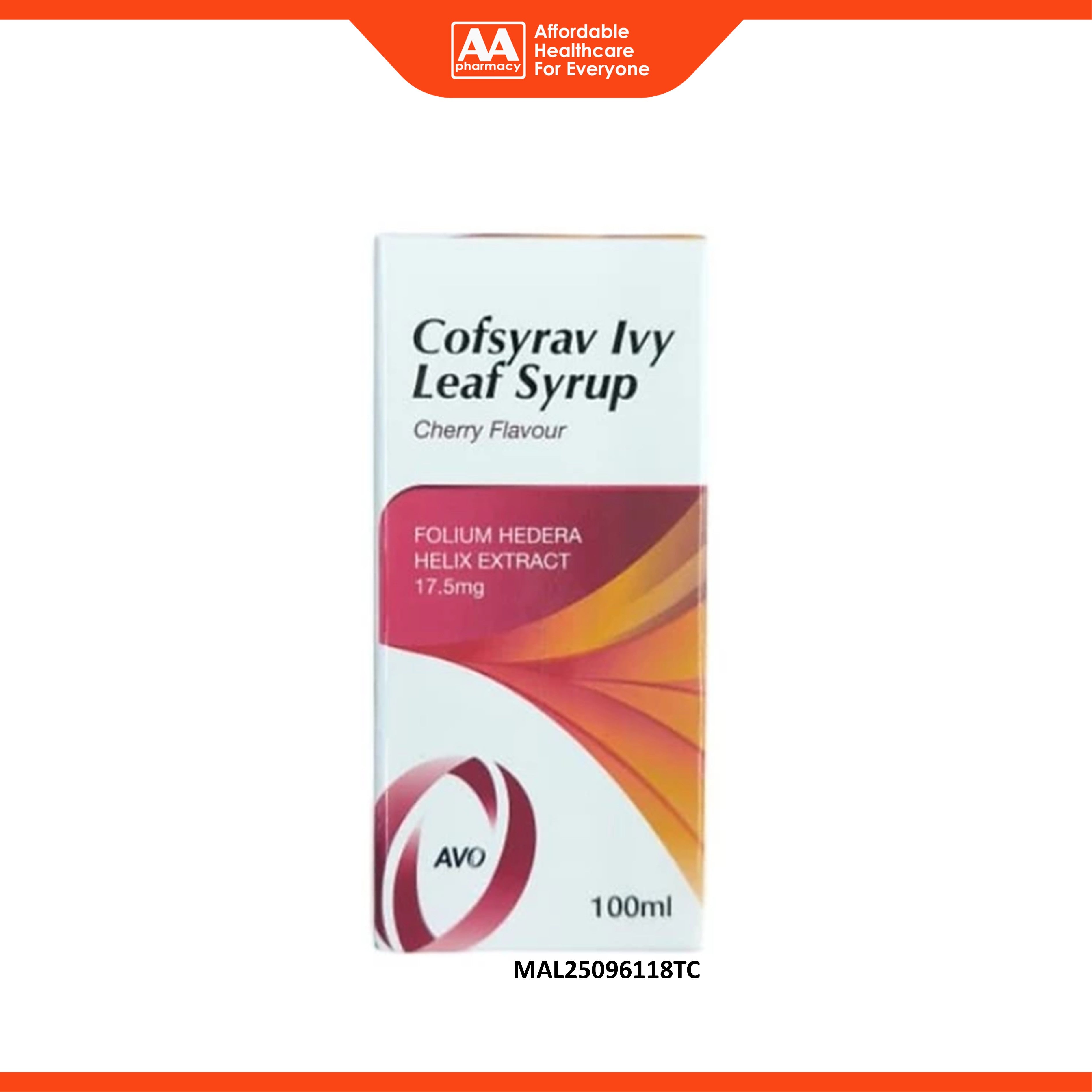 Avo Cofsyrav Ivy Leaf Syrup 100mL (Cherry Flavour)