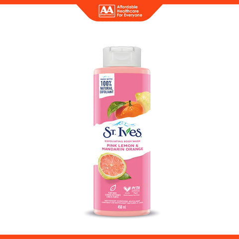 ST. Ives Exfoliating Pink Lemon and Mandarin Orange Body Wash 450mL